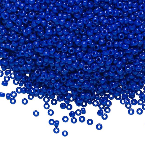Seed bead, Miyuki, glass, pkg/25g, #11 rocaille, opaque cobalt, (RR-414). image number 0