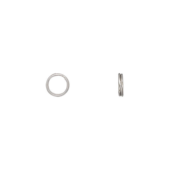 Split ring, stainless steel, 6mm round. Sold per pkg of 50. image number 0