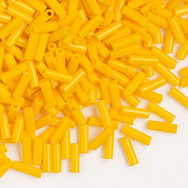 Bead, Preciosa Ornela Czech glass, bugle bead, pkg/50g, #3, opaque orange, (93110). image number 0