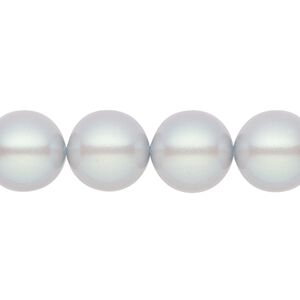 Pearl 30pk pearlescent grey, Preciosa Czech crystal 12mm round