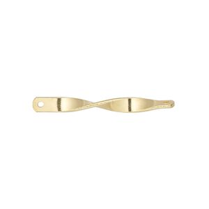 Link, gold-plated brass, 30x3mm twist. Sold per pkg of 100.