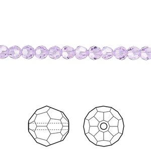 Bead 12pk violet, Crystal Passions® 4mm round 5000
