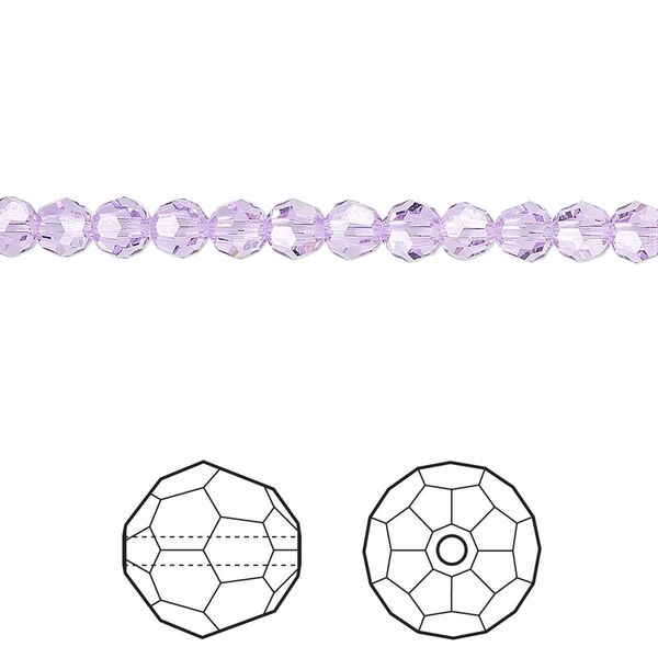 Bead 12pk violet, Crystal Passions® 4mm round 5000 image number 0