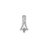 Bail, JBB Findings, ice-pick, antiqued sterling silver, 15x7mm leaf, 9mm grip length. Sold individually. image number 0