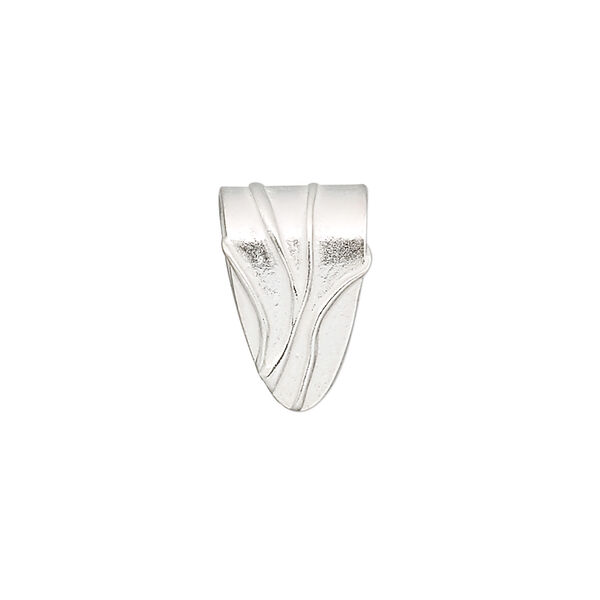 Bail, JBB Findings, fold over style, sterling silver, 16x10mm shield. Sold individually. image number 0