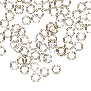 Jump ring, anodized aluminum, bronze, 4.5mm round, 2.9mm inside diameter, 20 gauge. Sold per pkg of 100.