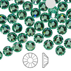 Flat back 288pk Caribbean Sea foil back, Preciosa MAXIMA Czech crystal hotfix rhinestone 6.3-6.5mm chaton rose round SS30