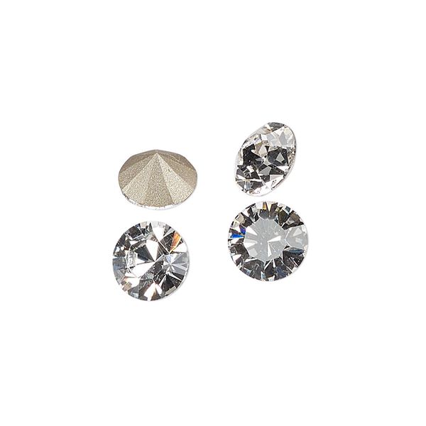 Chaton 144pk crystal foil back, Preciosa MAXIMA Czech crystal rhinestone 8.16-8.41mm 15-cut faceted round SS39 image number 0