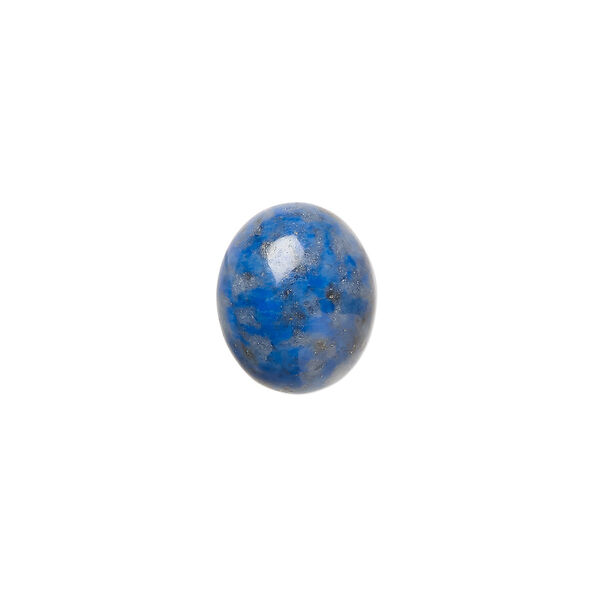Cabochon, denim lapis (natural), 12x10mm calibrated oval, C grade, Mohs hardness 5 to 6. Sold per pkg of 6. image number 0