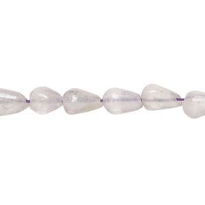 Lavender amethyst 1pkg1, uneven teardrop bead, 13 inch 7x5mm-11x7mm