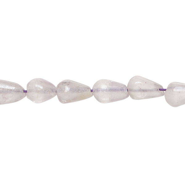 Lavender amethyst 1pkg1, uneven teardrop bead, 13 inch 7x5mm-11x7mm image number 0
