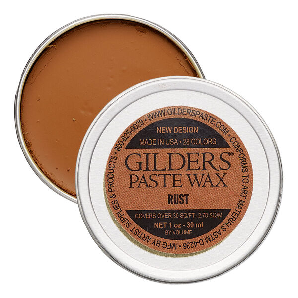 Wax paste, Gilders Paste®, pkg/1-ounce tin, rust. image number 0