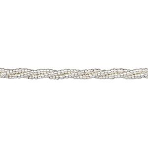 Bead, Hill Tribes, sterling silver, 1mm round tube. Sold per 15-1/2 to 16-inch strand, approximately 490 beads.