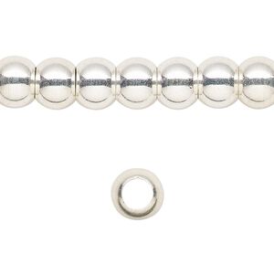 Bead, silver-finished brass, 8x6mm crow. Sold per 8-inch strand.