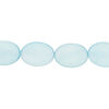 Mother-of-pearl shell 1pkg1, flat oval bead 15 inch sky blue 14x10mm image number 0