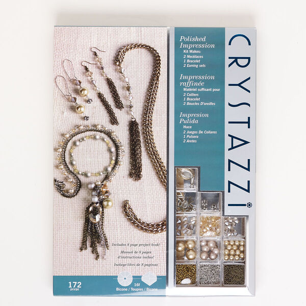 Jewelry kit 1pkg1 steel / glass, assorted sizes / shapes / colors, set of 172 image number 0