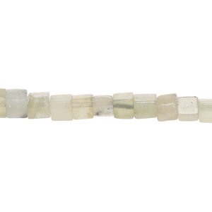 Olive new "jade" 1pkg1, cube bead natural, 15 inch 4-5mm pale to dark