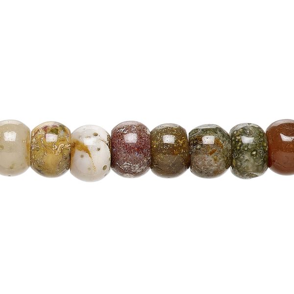Ocean jasper 1pkg1, rondelle bead natural 15.5-16 inch 8x5mm image number 0
