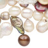 Freshwater pearl 1pkg4oz, mixed shapes mix, mixed colors 4mm-24x16mm cultured image number 0