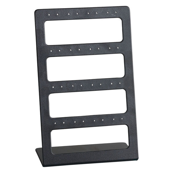 Display, earring, Lucite®, opaque black, 6-1/2 x 4 x 2 inches. Sold individually. image number 0