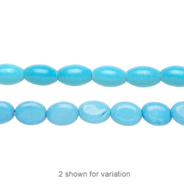Magnesite 1pkg1, oval bead 15.5-16 inch 8x6mm image number 0