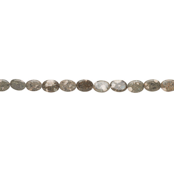 Bead, pink feldspar (natural), 19x14mm-20x15mm flat oval, C grade, Mohs hardness 6 to 6-1/2. Sold per 15" to 16" strand. image number 1
