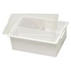 Organizer, Tool & Spool Bin™, Bead Storage Solutions™, plastic, clear and opaque off-white, 13-3/4 x 10-1/2 x 5 inches with removable caddies. Sold per 5-piece set. image number 1