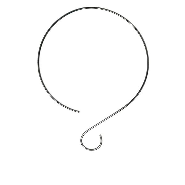 Neckwire, gunmetal-plated brass, 2mm round with smooth curve, 15 inches. Sold individually. image number 0