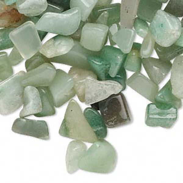 Embellishment, green aventurine (natural), small undrilled chip, Mohs hardness 7. Sold per 50-gram pkg, approximately 650-900 embellishments. image number 0