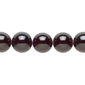 Garnet 1pkg1, round bead natural 15.5-16 inch 10mm