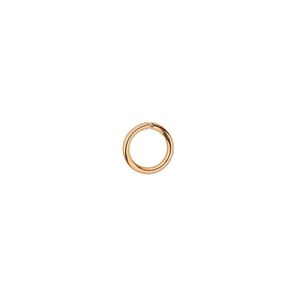 Jump ring, gold-plated brass, 8mm round, 5.4mm inside diameter, 16 gauge. Sold per pkg of 100.
