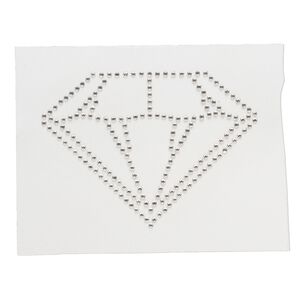 Iron-on transfer 1pk crystal clear, Preciosa Czech crystal 59.5x46.5mm chaton