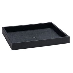 Display tray, plastic, black, 8-1/4 x 7-1/4 x 1 inches. Sold individually.