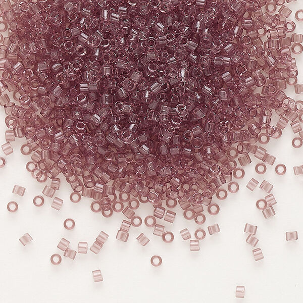 Seed bead, Delica®, glass, pkg/7.5g, #11 round, transparent smoky amethyst (DB-0711). image number 0