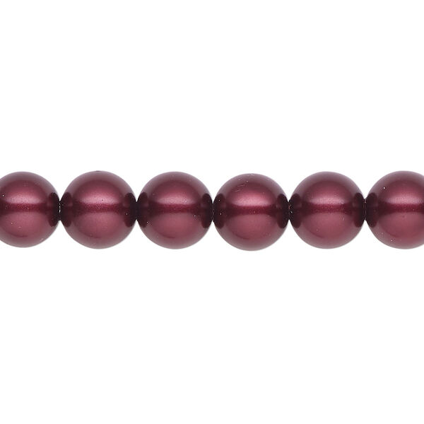 Pearl 1pk bordeaux, Celestial Crystal&reg; 8mm round 15.5-16 inch image number 0