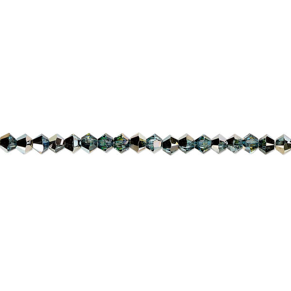 Bead 144pk aquamarine golden Sahara, Crystal Passions® 3mm bicone 5328 image number 0