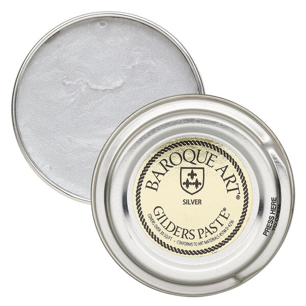 Wax paste, Gilders Paste®, pkg/1-ounce tin, silver. image number 0