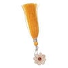 Peach moonstone / garnet 1pkg1, top-drilled hand-cut 1sided carved flower bead natural, 16mm image number 2