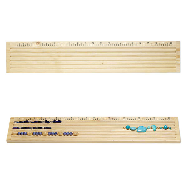 Bead board, wood, 22 x 4 x 1/2 inch rectangle. Sold individually. image number 0