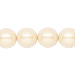 Pearl 30pk pearlescent yellow, Preciosa Czech crystal 12mm round