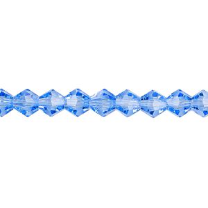 Bead 1pk transparent light blue, Celestial Crystal® 6mm bicone 15.5-16 inch
