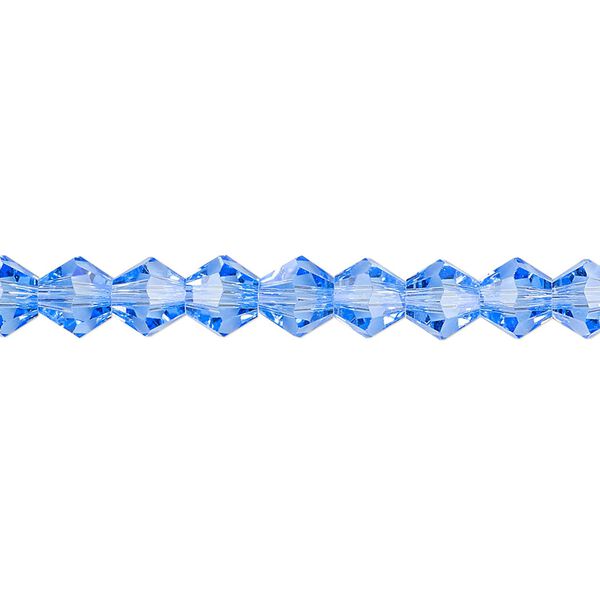 Bead 1pk transparent light blue, Celestial Crystal® 6mm bicone 15.5-16 inch image number 0