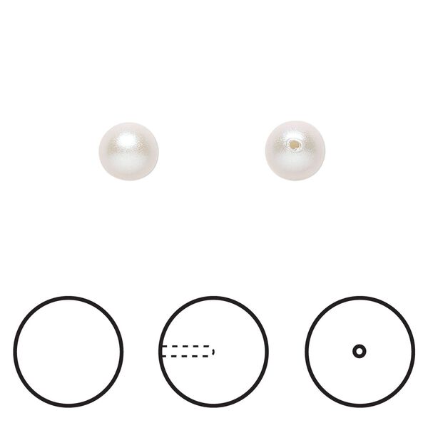 Pearl 4pk iridescent dove grey, Crystal Passions® 6mm round 5818 image number 0