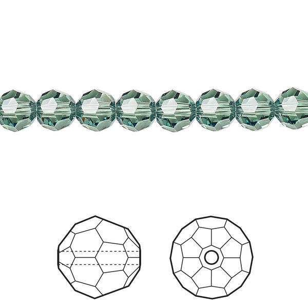 Bead 12pk erinite, Crystal Passions® 6mm round 5000 image number 0