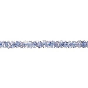 Quartz crystal 1pkg1, hand-cut faceted rondelle bead 13 inch 3x2mm-4x4mm