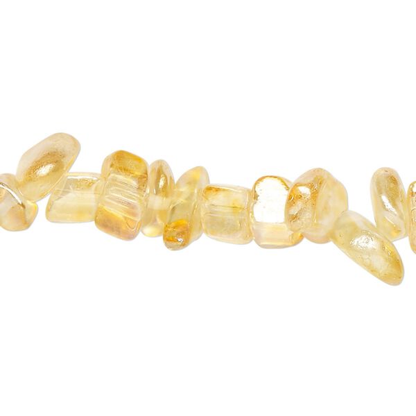 Bead, glass, translucent light orange AB, medium chip with 0.6-0.8mm hole. Sold per 32-inch strand, approximately 290-320 beads. image number 0
