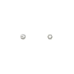 Bead, sterling silver, 3mm partially matte twisted corrugated round. Sold per pkg of 20.