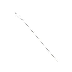 Needle, Beadalon®, stainless steel, pkg/4, 2-1/2 inches, extra fine, 0.24mm width, collapsible-eye twisted wire.