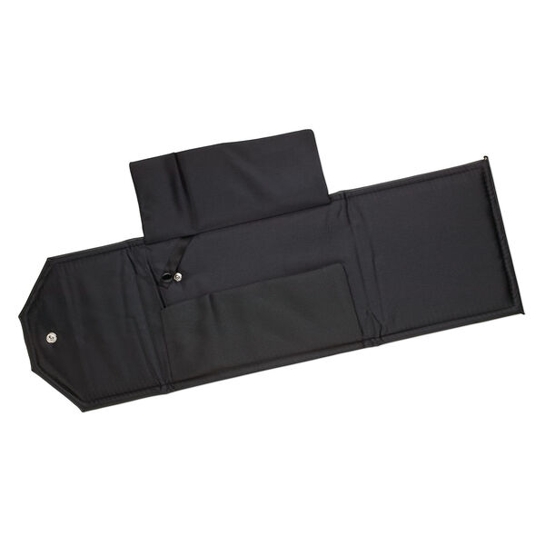 Folder display, necklace / pearl, leatherette, black, 8x6 inches. Sold individually. image number 1