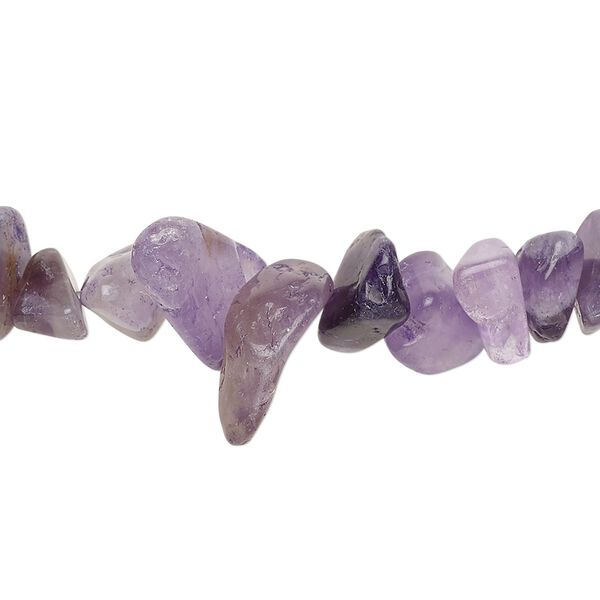 Bead, amethyst (dyed), large chip, Mohs hardness 7. Sold per 15-inch strand. image number 0